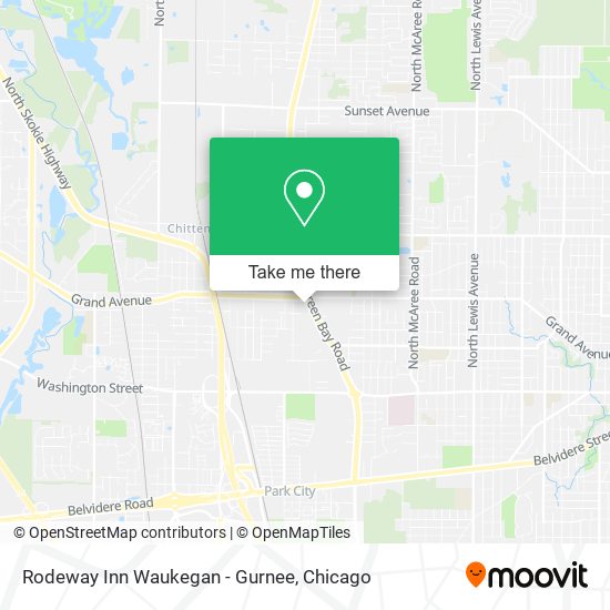 Mapa de Rodeway Inn Waukegan - Gurnee