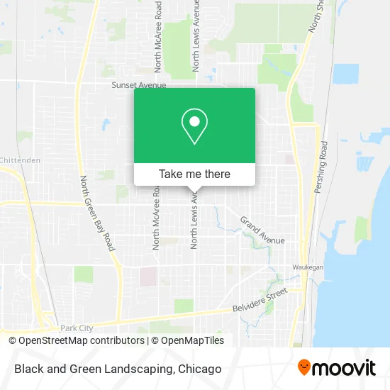 Black and Green Landscaping map