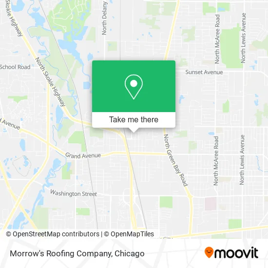 Morrow's Roofing Company map