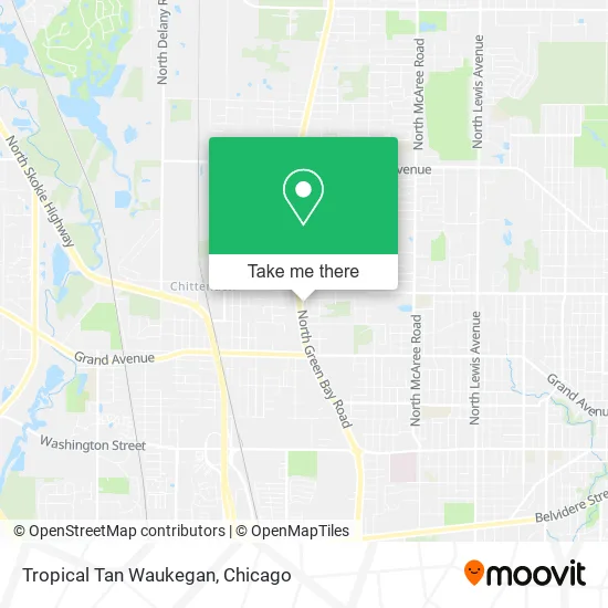 Tropical Tan Waukegan map