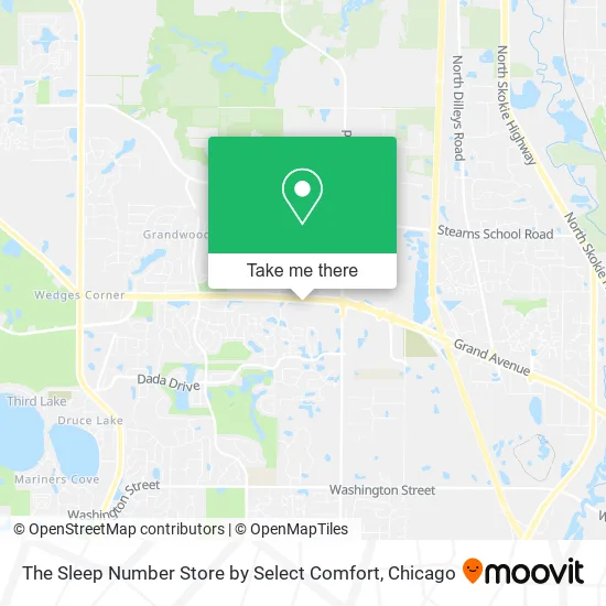 The Sleep Number Store by Select Comfort map