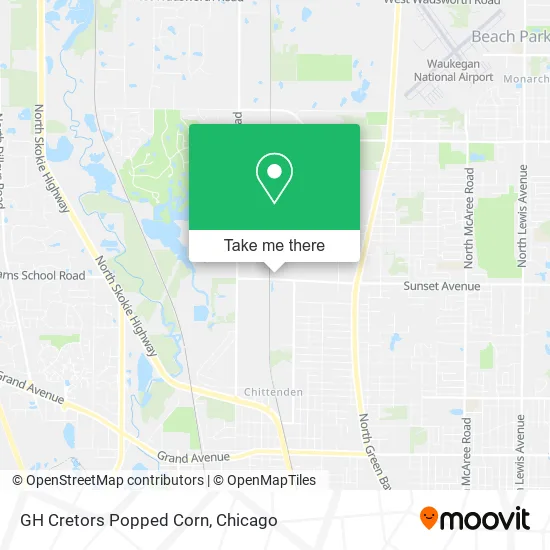 GH Cretors Popped Corn map