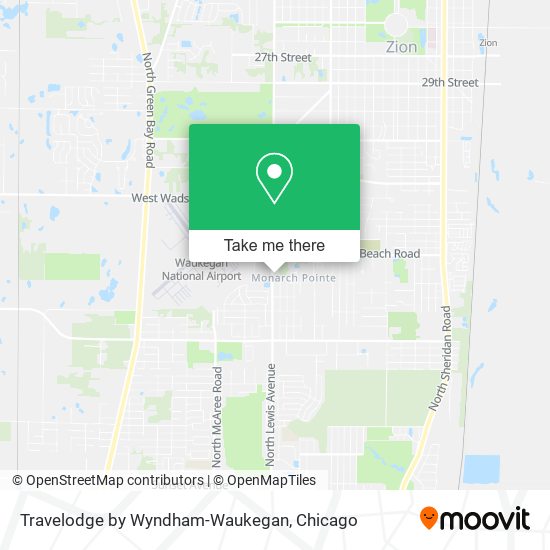 Travelodge by Wyndham-Waukegan map