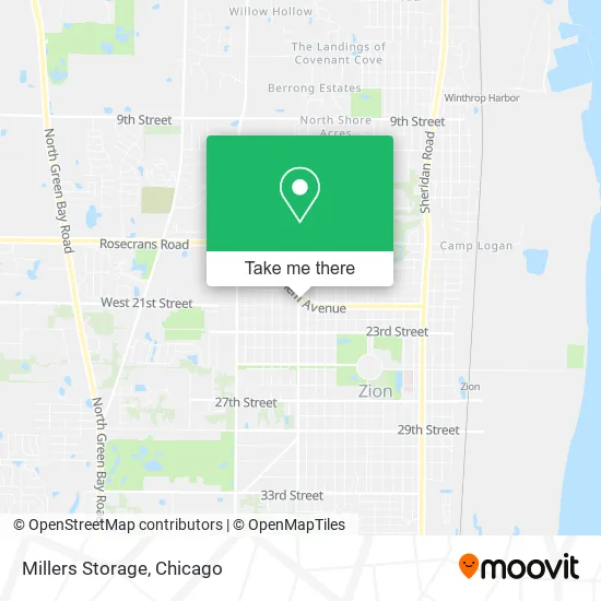 Millers Storage map