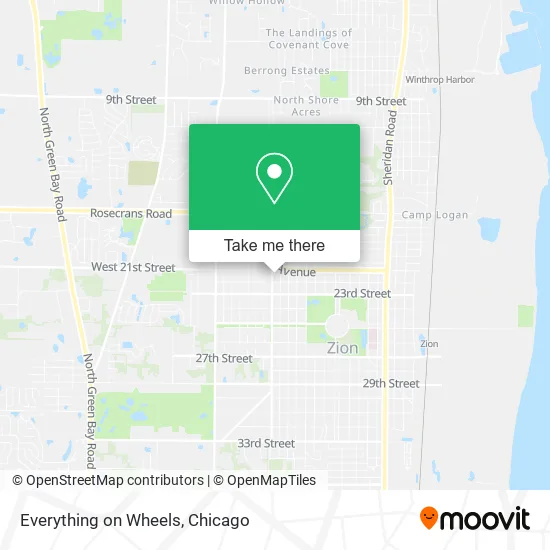 Everything on Wheels map