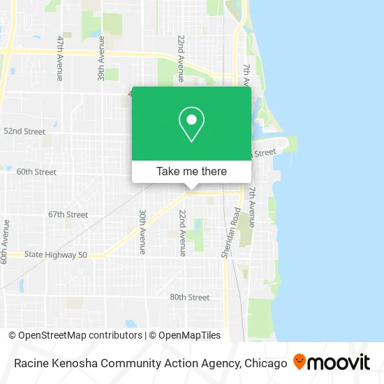 Racine Kenosha Community Action Agency map