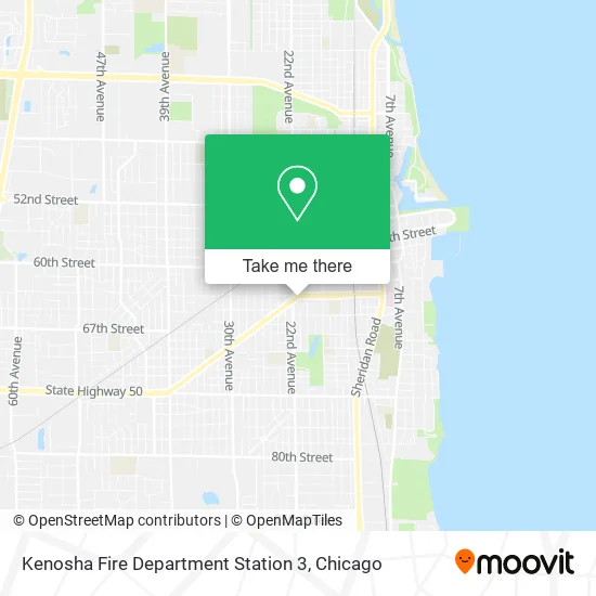 Kenosha Fire Department Station 3 map