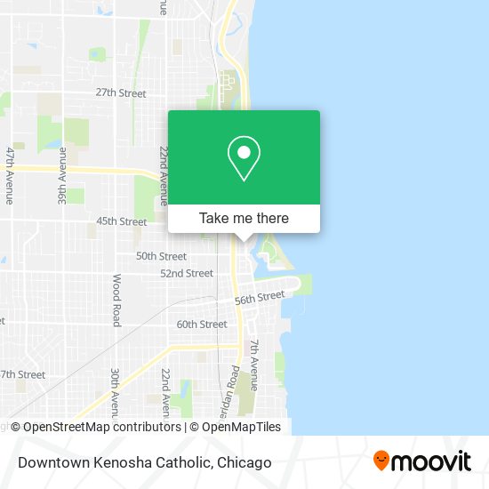 Downtown Kenosha Catholic map
