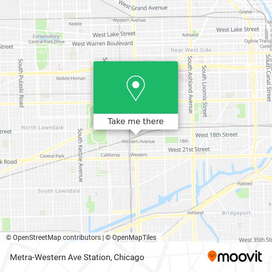 Metra-Western Ave Station map