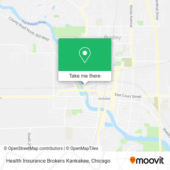 Health Insurance Brokers Kankakee map