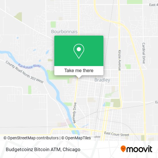 Budgetcoinz Bitcoin ATM map