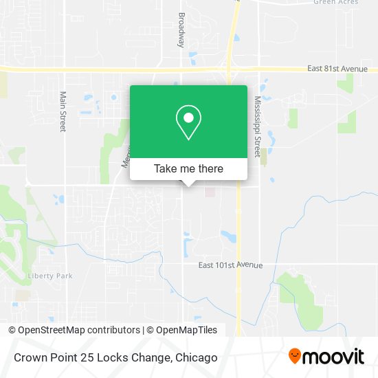 Mapa de Crown Point 25 Locks Change