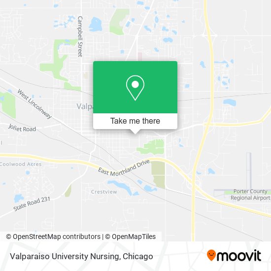 Mapa de Valparaiso University Nursing