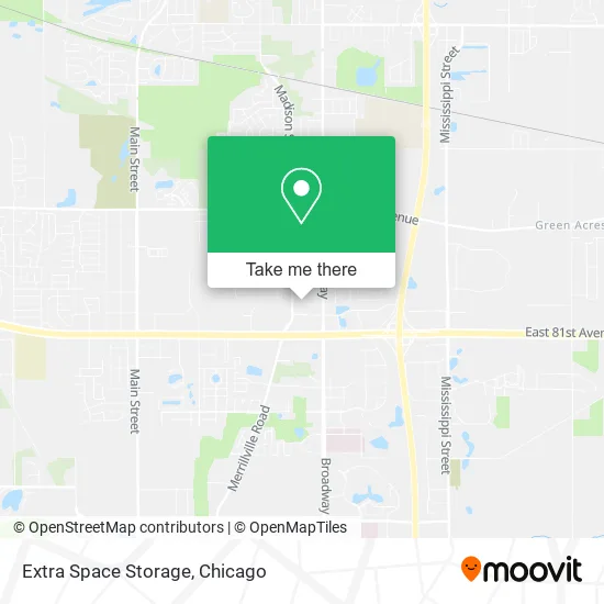 Extra Space Storage map