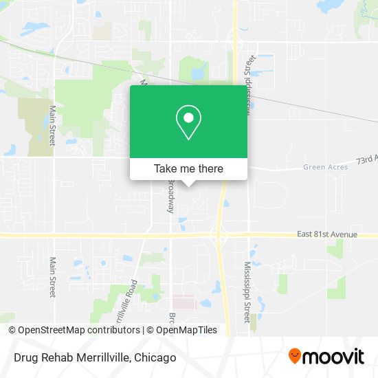 Mapa de Drug Rehab Merrillville