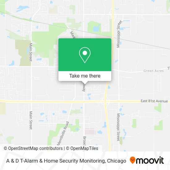 A & D T-Alarm & Home Security Monitoring map