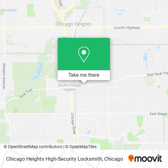 Mapa de Chicago Heights High-Security Locksmith