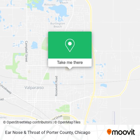 Ear Nose & Throat of Porter County map