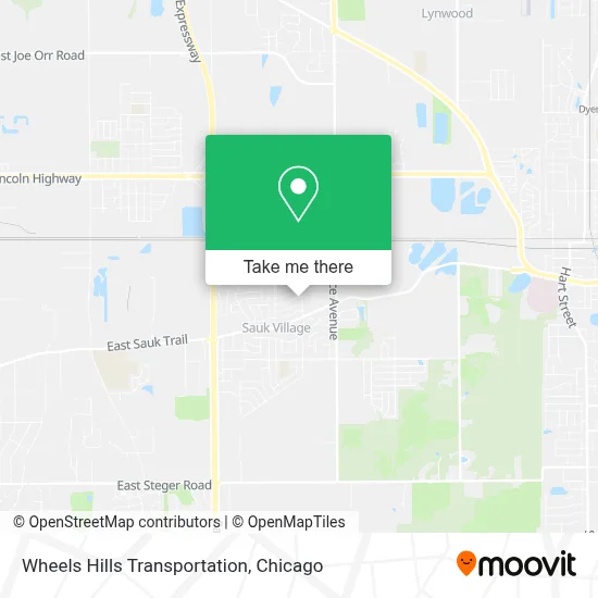 Wheels Hills Transportation map