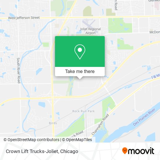 Mapa de Crown Lift Trucks-Joliet