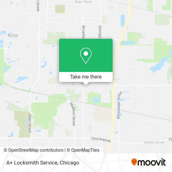 A+ Locksmith Service map