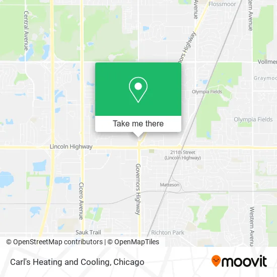 Carl's Heating and Cooling map