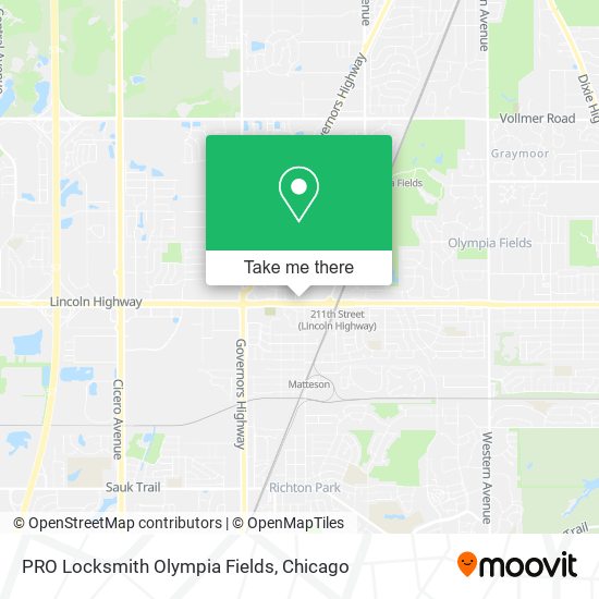 PRO Locksmith Olympia Fields map
