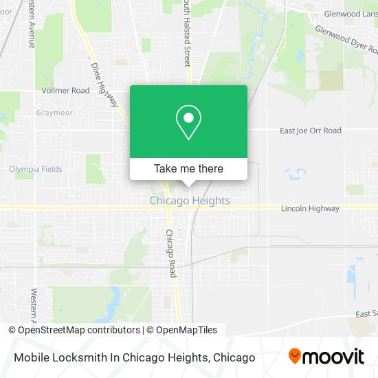 Mobile Locksmith In Chicago Heights map