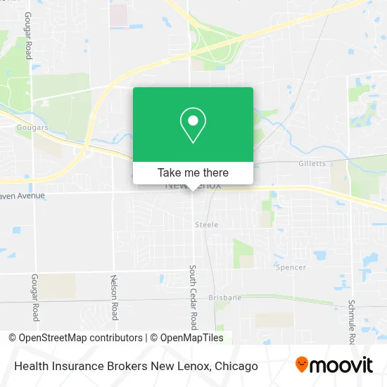 Health Insurance Brokers New Lenox map