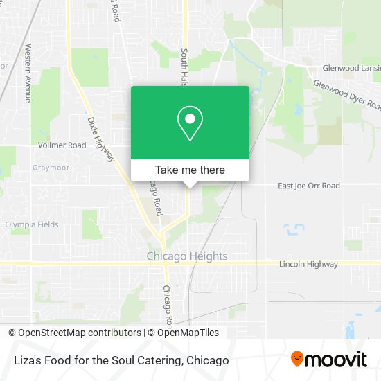 Liza's Food for the Soul Catering map