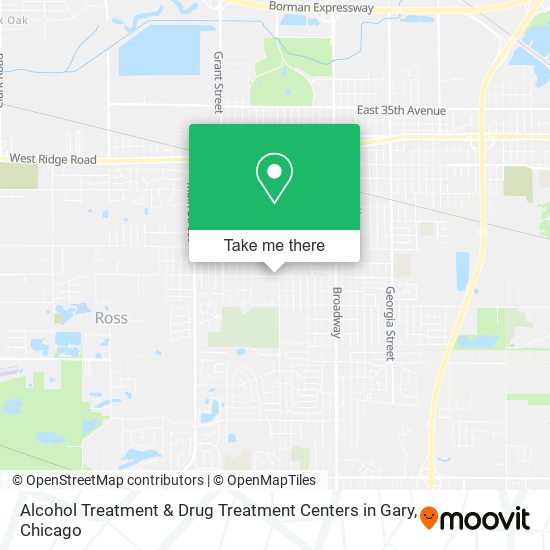 Mapa de Alcohol Treatment & Drug Treatment Centers in Gary