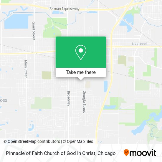 Pinnacle of Faith Church of God in Christ map