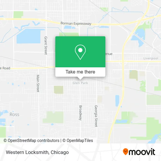 Western Locksmith map