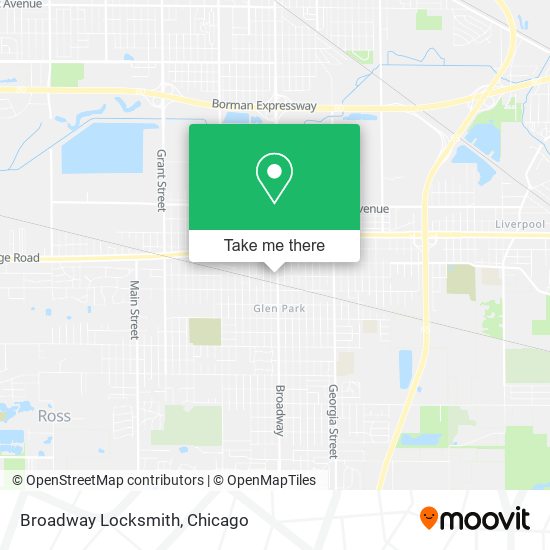 Broadway Locksmith map