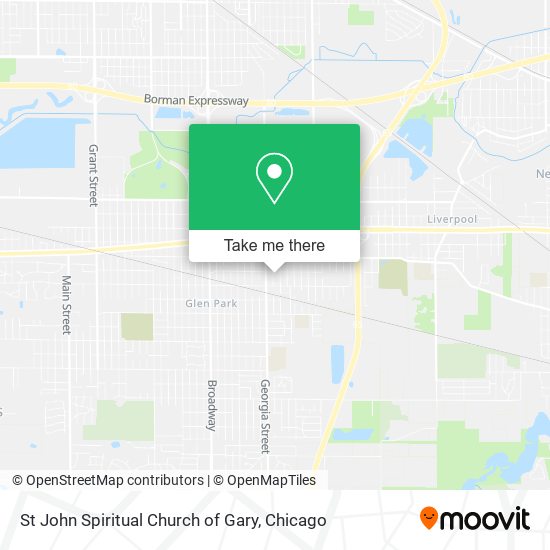 Mapa de St John Spiritual Church of Gary