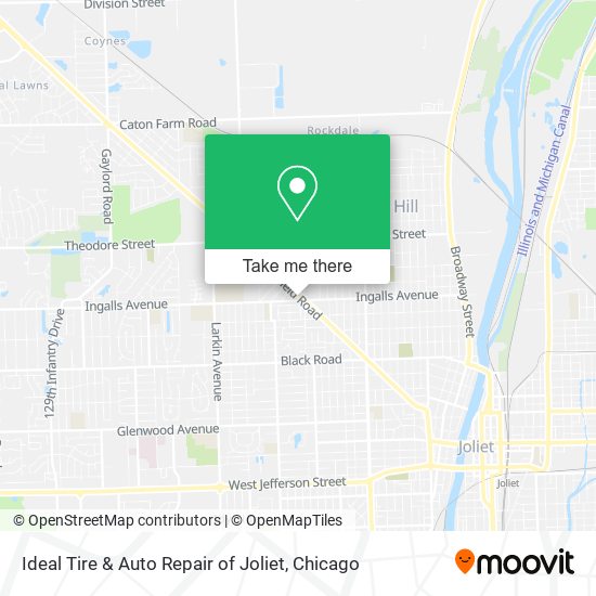 Ideal Tire & Auto Repair of Joliet map