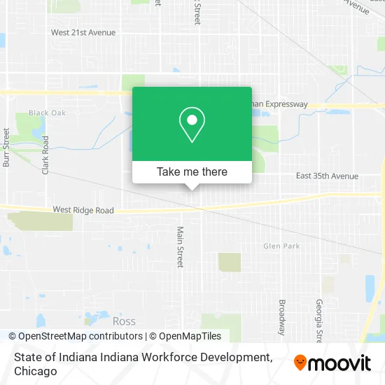 Mapa de State of Indiana Indiana Workforce Development