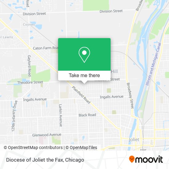Mapa de Diocese of Joliet the Fax