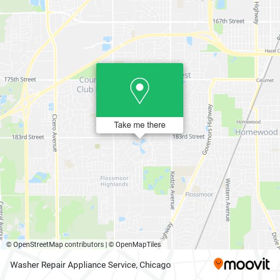 Mapa de Washer Repair Appliance Service