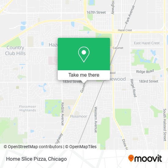 Mapa de Home Slice Pizza