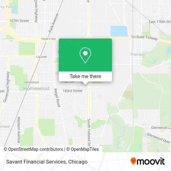 Savant Financial Services map