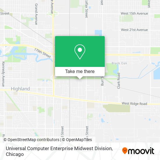 Mapa de Universal Computer Enterprise Midwest Division