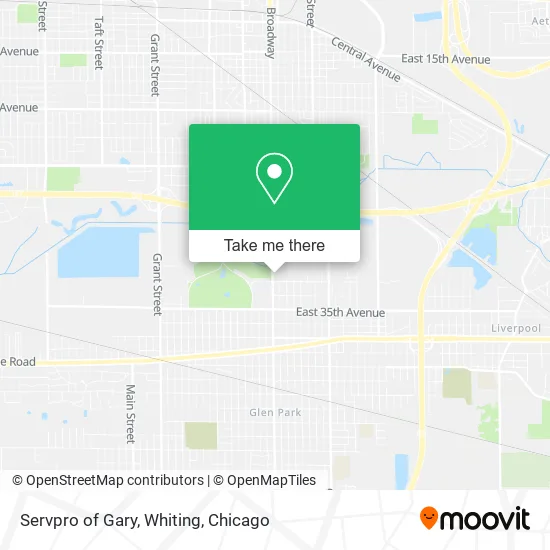 Mapa de Servpro of Gary, Whiting