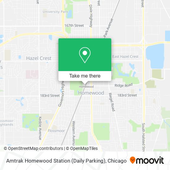 Amtrak Homewood Station (Daily Parking) map
