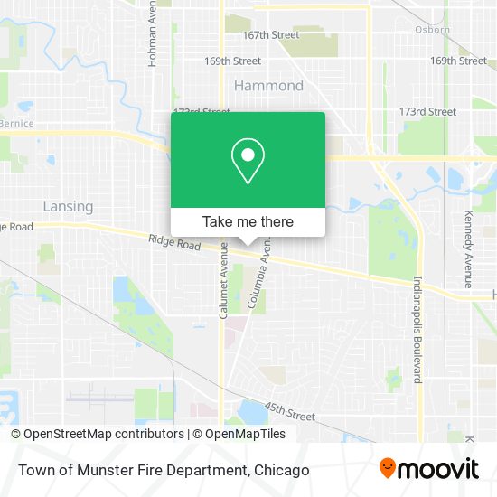 Mapa de Town of Munster Fire Department