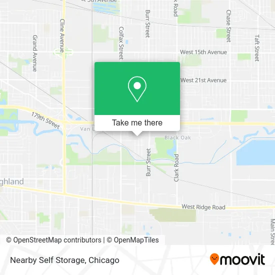 Nearby Self Storage map