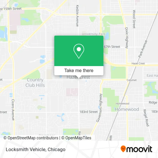 Locksmith Vehicle map