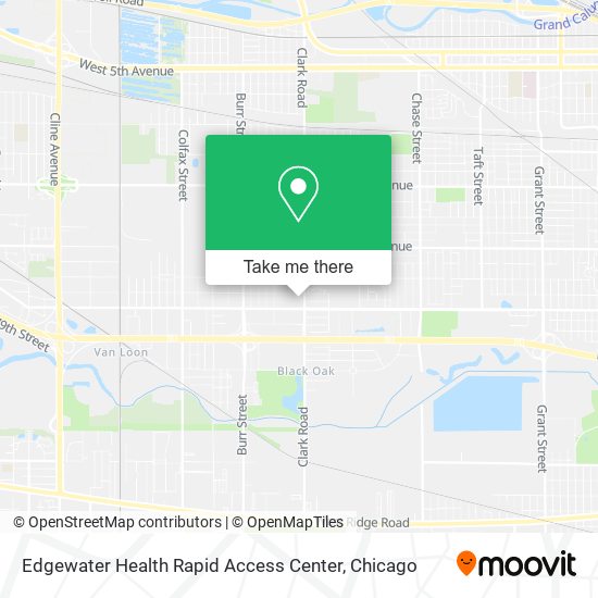 Edgewater Health Rapid Access Center map