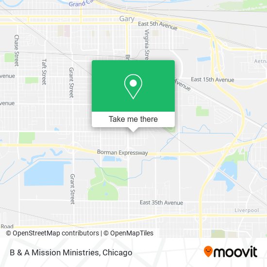 B & A Mission Ministries map