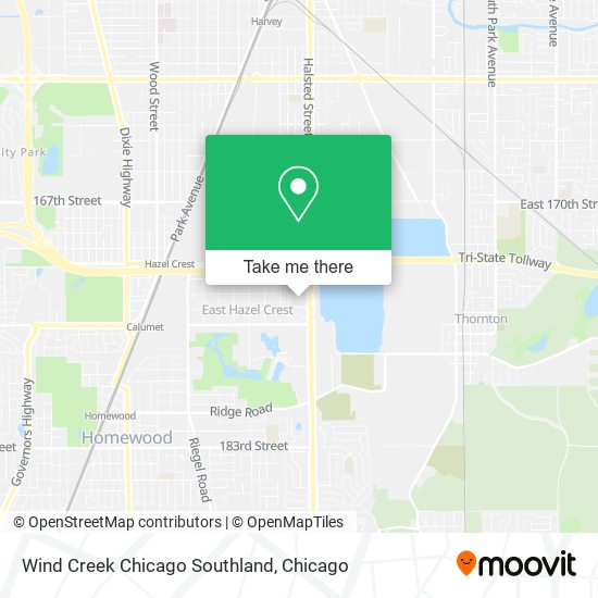 Mapa de Wind Creek Chicago Southland